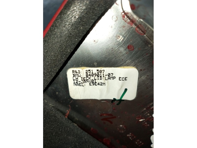 Recambio de piloto trasero izquierdo interior para bmw x5 (e53) 4.4i automático referencia OEM IAM 840901107 251507 2008