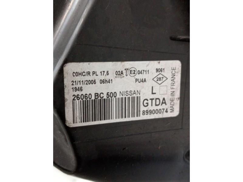 Recambio de faro derecho para nissan micra iii (k12) 1.2 16v referencia OEM IAM 89900074 26060BC500 