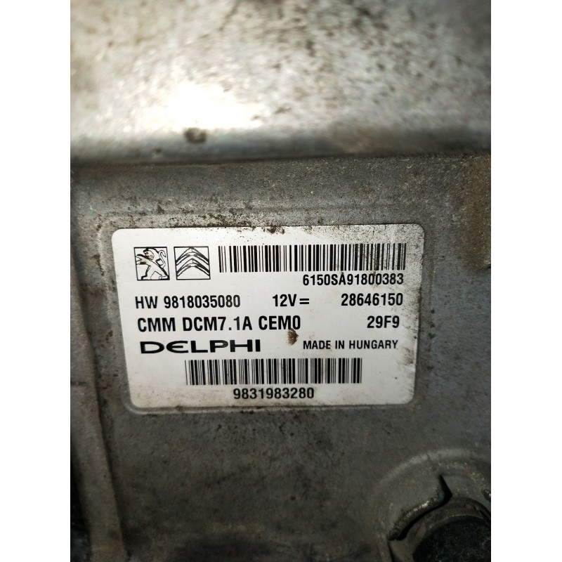 Recambio de centralita motor uce para opel vivaro c furgoneta (k0) 2.0 referencia OEM IAM 9818035080 28646150 9831983280 2019 DC