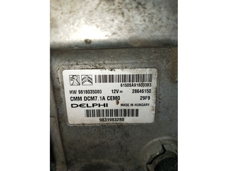 Recambio de centralita motor uce para opel vivaro c furgoneta (k0) 2.0 referencia OEM IAM 9818035080 28646150 9831983280 2019 DC