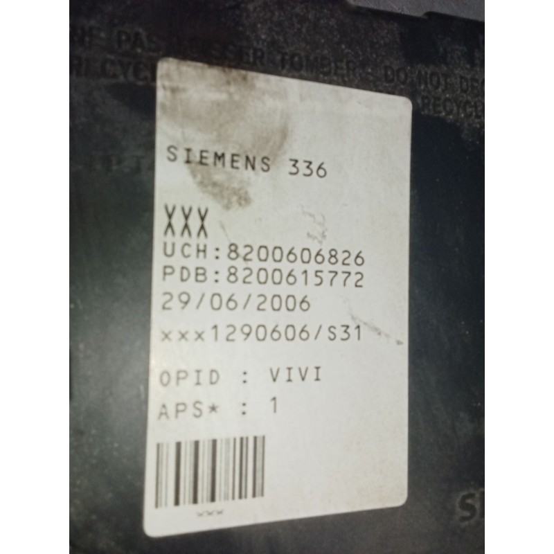 Recambio de modulo electronico para renault megane ii (bm0/1_, cm0/1_) 1.9 dci referencia OEM IAM 8200606826 8200615772 1290606S