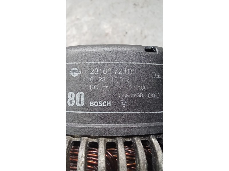 Recambio de alternador para nissan primera (p10) 2.0 16v referencia OEM IAM 0123310016 2310072J10 80A 90