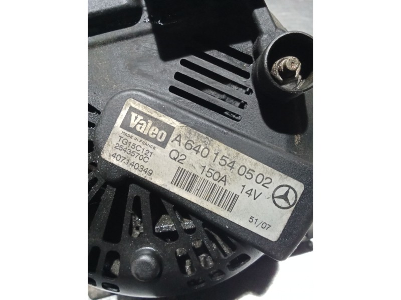 Recambio de alternador para mercedes-benz clase a (w169) a 160 cdi (169.006, 169.306) referencia OEM IAM A6401540502 2543570C 15