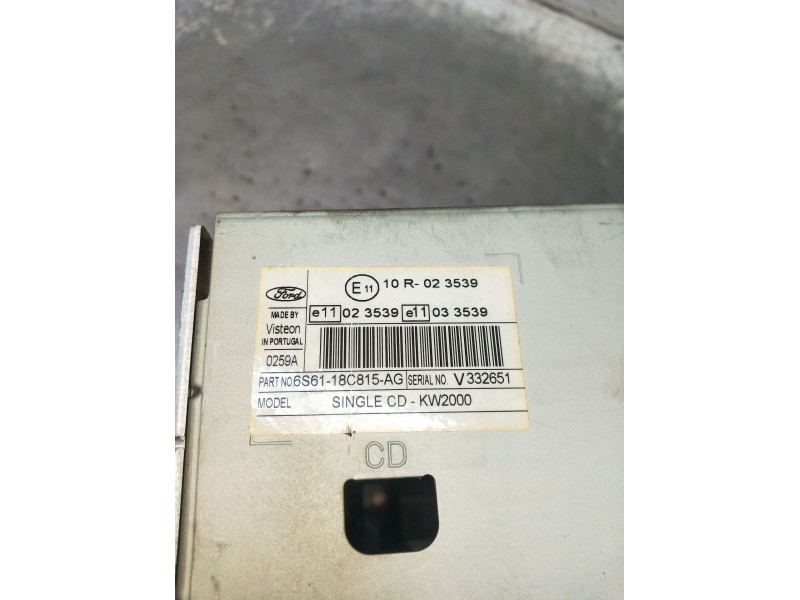 Recambio de sistema audio / radio cd para ford focus ii (da_, hcp, dp) 1.8 tdci referencia OEM IAM 6S6118C815AG V332651 2005