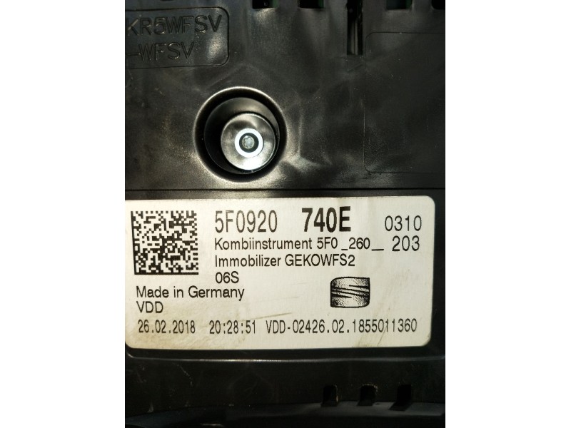 Recambio de cuadro instrumentos para seat leon st (5f8) 1.2 tsi referencia OEM IAM 5F0920740E A2C12362000 2012