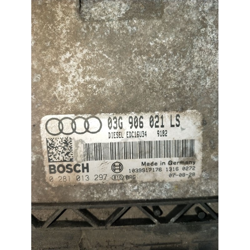 Recambio de centralita motor uce para audi a3 (8p1) 1.9 tdi referencia OEM IAM 0281013297 03G906021LS 1039S17176 2004 EDC16U34