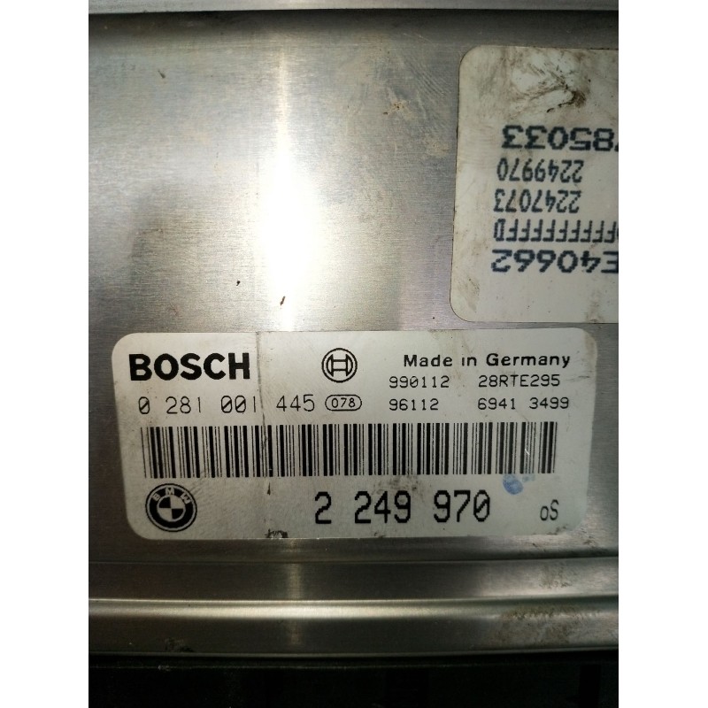 Recambio de centralita motor uce para bmw 3 (e46) 320 d referencia OEM IAM 0281001445 2249970 28RTE295 1998