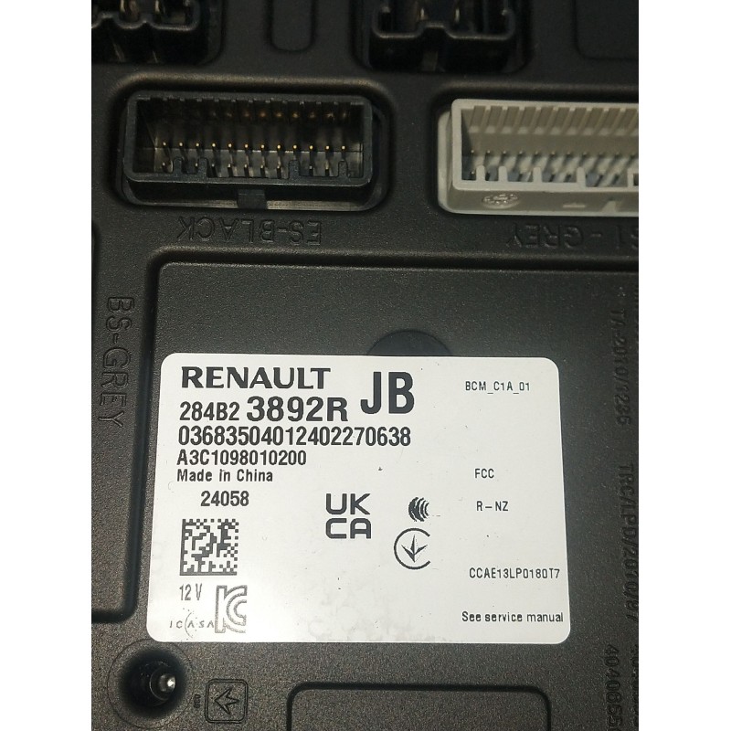 Recambio de modulo electronico para dacia sandero iii 1.0 tce 90 eco-g referencia OEM IAM 284B23892R A3C1098010200 0368350401240