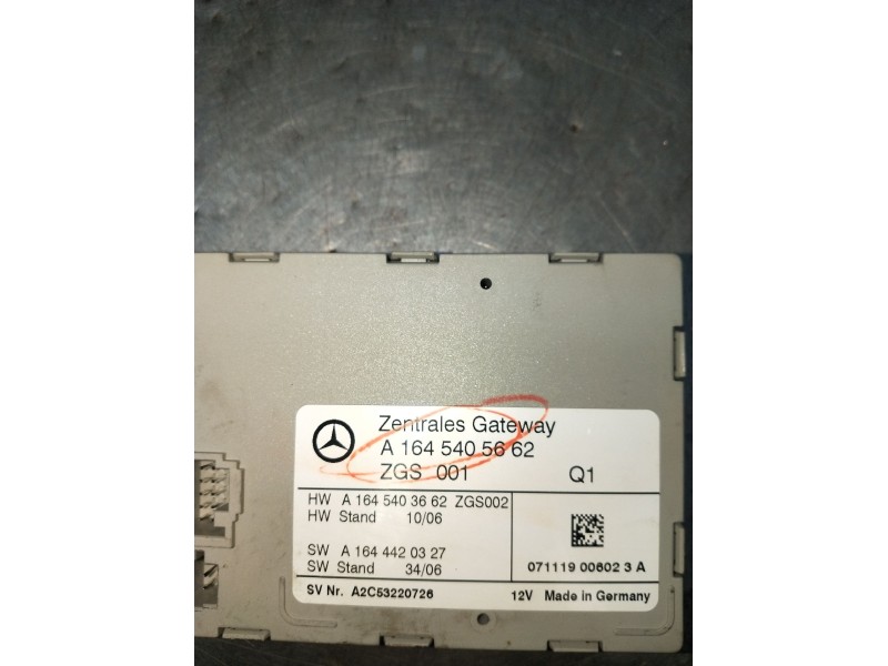 Recambio de modulo electronico para mercedes-benz clase m (w164) ml 320 cdi 4-matic (164.122) referencia OEM IAM A1645405662 A2C