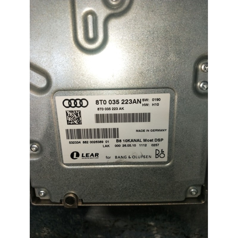 Recambio de modulo electronico para audi q5 (8rb) 3.0 tdi quattro referencia OEM IAM AMPLIFICADOR DE SONIDO 8T0035223AN B810KANA