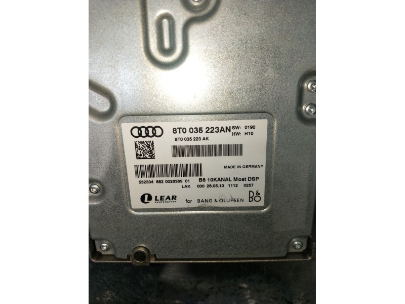Recambio de modulo electronico para audi q5 (8rb) 3.0 tdi quattro referencia OEM IAM AMPLIFICADOR DE SONIDO 8T0035223AN B810KANA