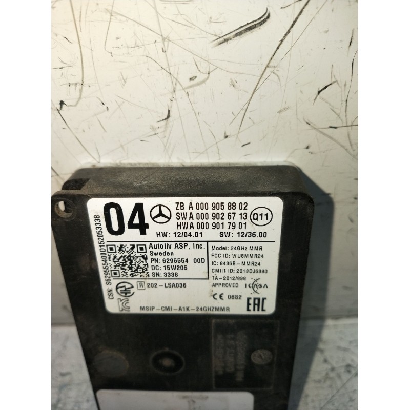 Recambio de modulo electronico para mercedes-benz clase c (w205) c 400 4-matic (205.066) referencia OEM IAM A0009058802 A0009026