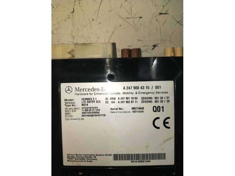 Recambio de modulo electronico para mercedes-benz sprinter iii furgón fwd referencia OEM IAM A2479004315 A2479011804 A2479028711
