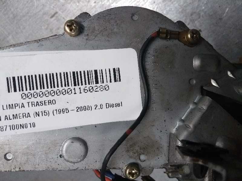 Recambio de motor limpia trasero para nissan almera (n15) 2.0 diesel referencia OEM IAM 287100N010 RW511M002N 
