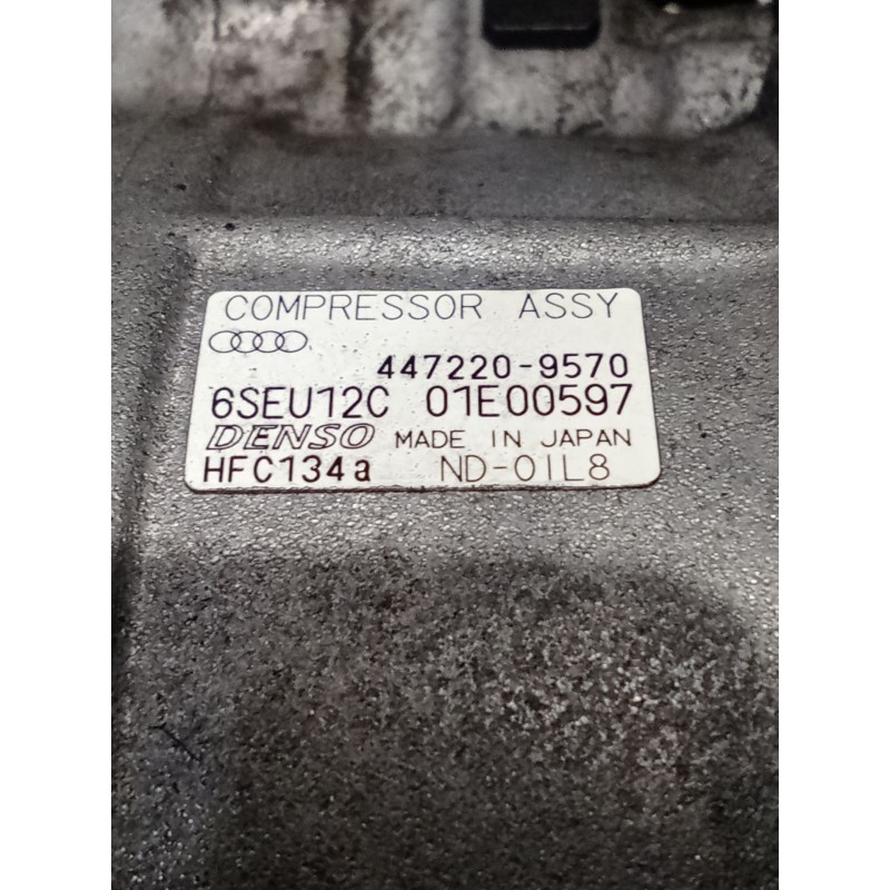 Recambio de compresor aire acondicionado para audi a4 b6 (8e2) 2.5 tdi referencia OEM IAM 4472209570 6SEU12C 01E00597