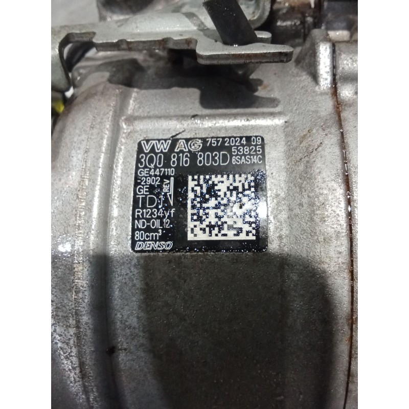 Recambio de compresor aire acondicionado para audi q3 (f3b) 35 tfsi referencia OEM IAM 3Q0816803D 757202409 GE447110