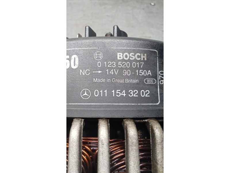 Recambio de alternador para mercedes-benz clase s (w220) berlina 500 (220.075) referencia OEM IAM 0111543202 0123520017 150A 98