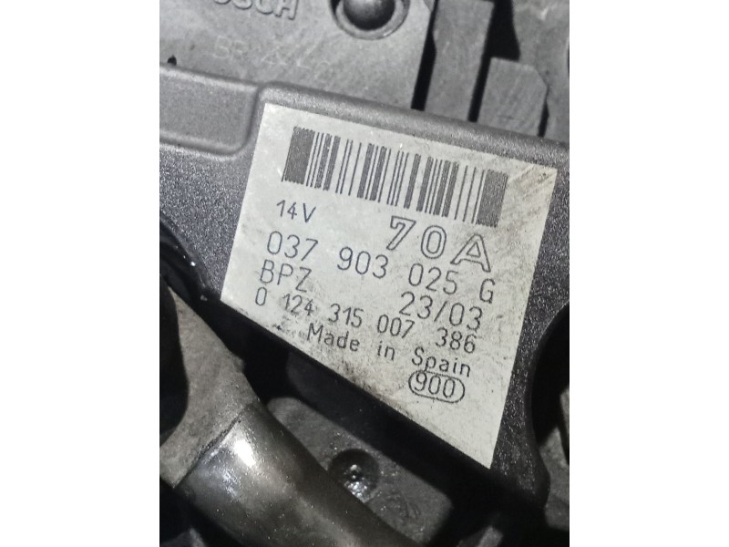 Recambio de alternador para seat ibiza iii (6l1) 1.4 16v referencia OEM IAM 037903025G 0124315007386 70A