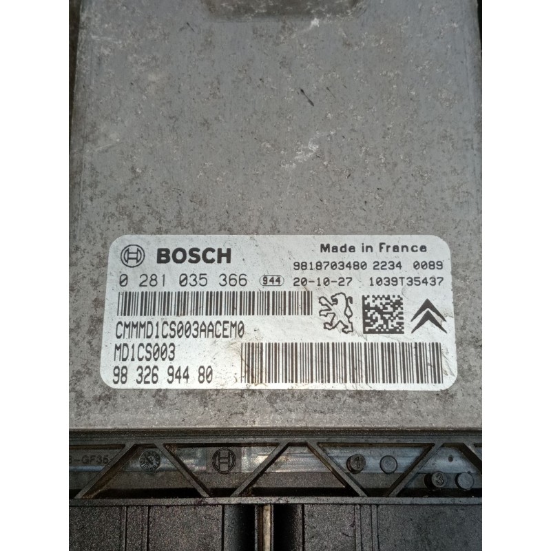 Recambio de centralita motor uce para citroën c5 aircross (ac_, aj_, ar_, a4_) 1.5 bluehdi 130 (acyhzj, acyhzr) referencia OEM I