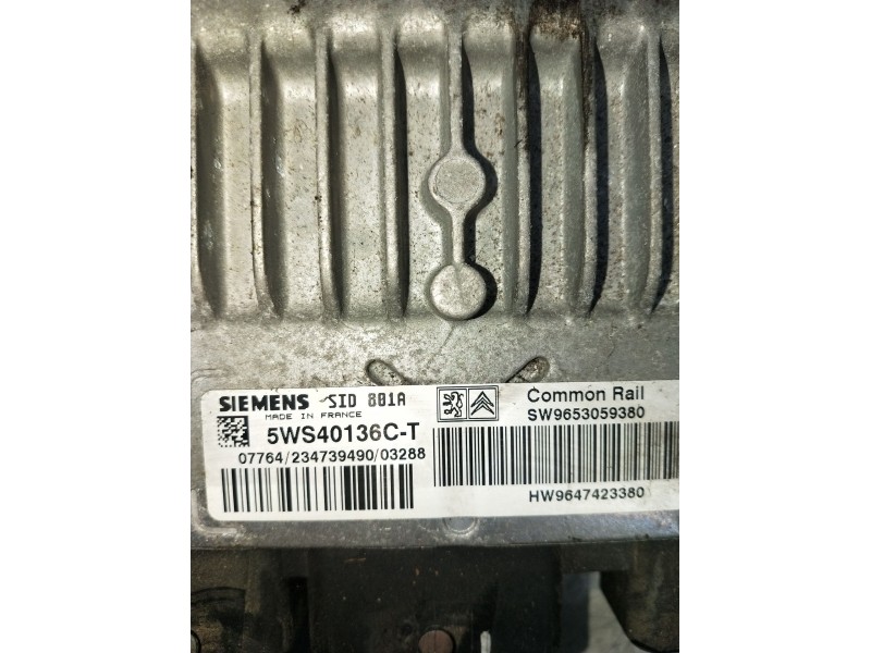 Recambio de centralita motor uce para peugeot partner monospace (5_, g_) 2.0 hdi referencia OEM IAM SW9653059380 5WS40136CT HW96