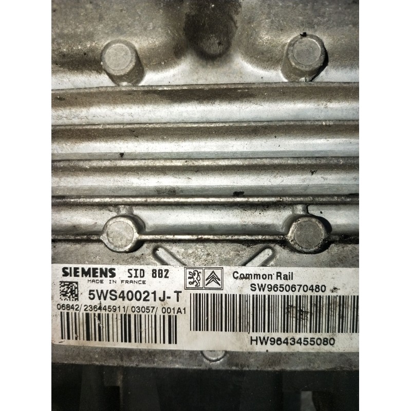 Recambio de centralita motor uce para citroën c3 i (fc_, fn_) 1.4 hdi referencia OEM IAM 5WS40021JT SW9650670480 HW9643455080 20