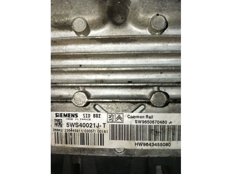 Recambio de centralita motor uce para citroën c3 i (fc_, fn_) 1.4 hdi referencia OEM IAM 5WS40021JT SW9650670480 HW9643455080 20