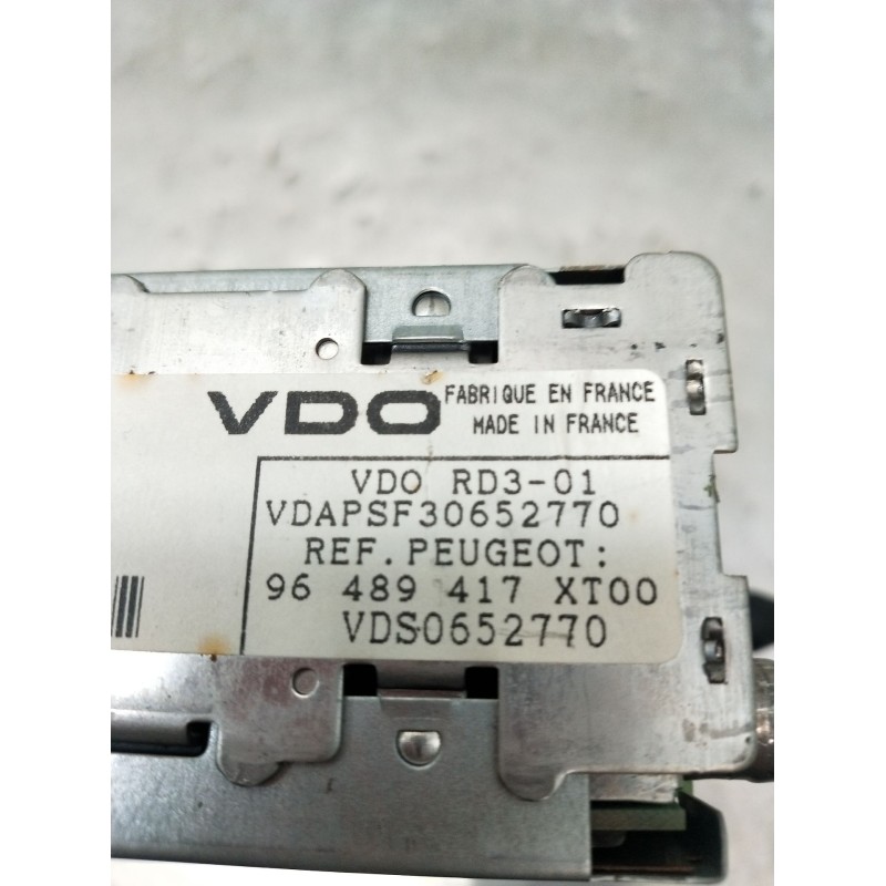 Recambio de sistema audio / radio cd para peugeot partner monospace (5_, g_) 2.0 hdi referencia OEM IAM 96489417XT00 VDS0652770 