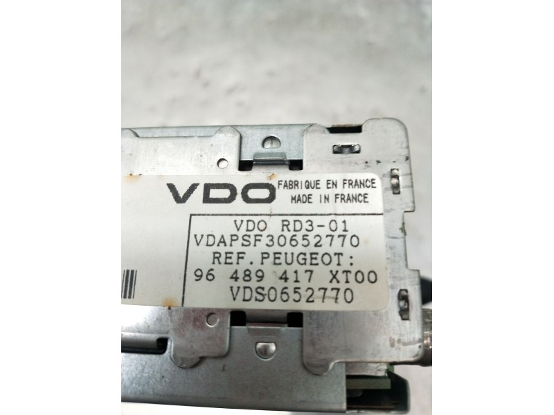 Recambio de sistema audio / radio cd para peugeot partner monospace (5_, g_) 2.0 hdi referencia OEM IAM 96489417XT00 VDS0652770 