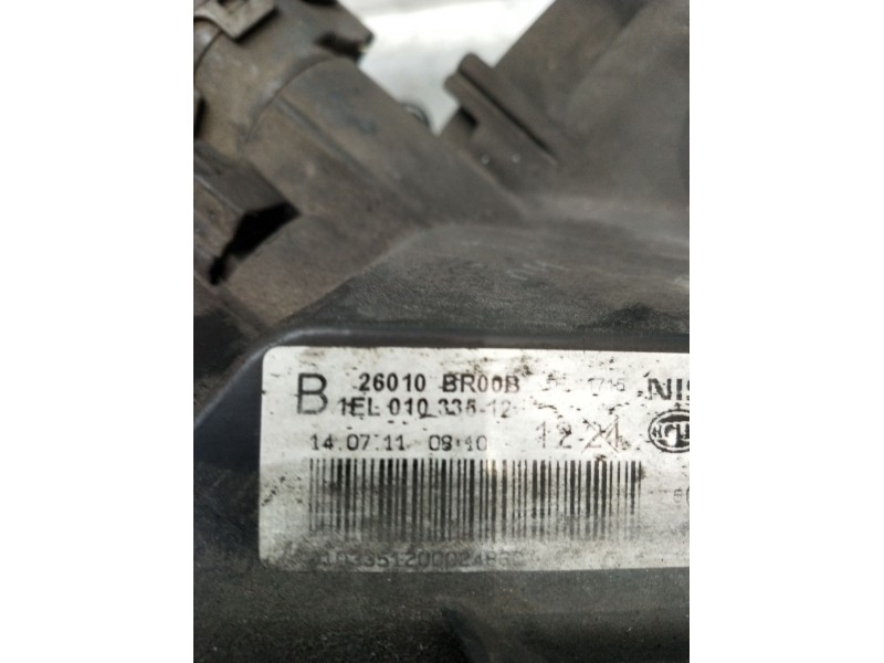 Recambio de faro derecho para nissan qashqai i (j10, nj10) 1.5 dci referencia OEM IAM 1EL01033512 26010BR00B 2007 VER FOTOS