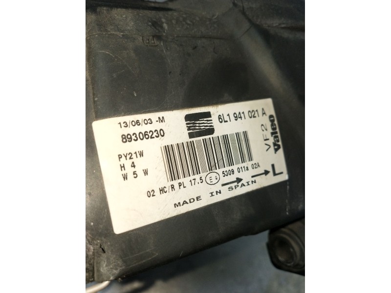 Recambio de faro izquierdo para seat ibiza iii (6l1) 1.4 16v referencia OEM IAM 6L1941021A 89306230 