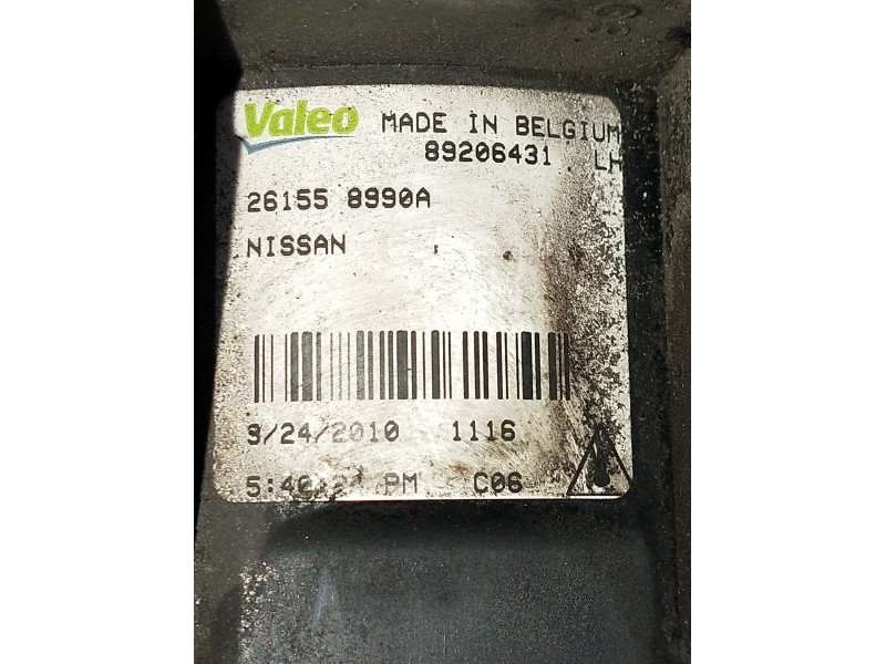 Recambio de faro antiniebla izquierdo para nissan qashqai i (j10, nj10) 1.5 dci referencia OEM IAM 89206431 261558990A 2007