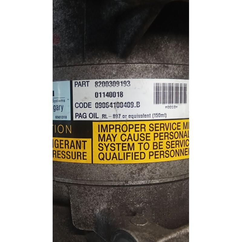 Recambio de compresor aire acondicionado para renault scénic ii (jm0/1_) 1.9 dci (jm0g, jm12, jm1g, jm2c) referencia OEM IAM 820