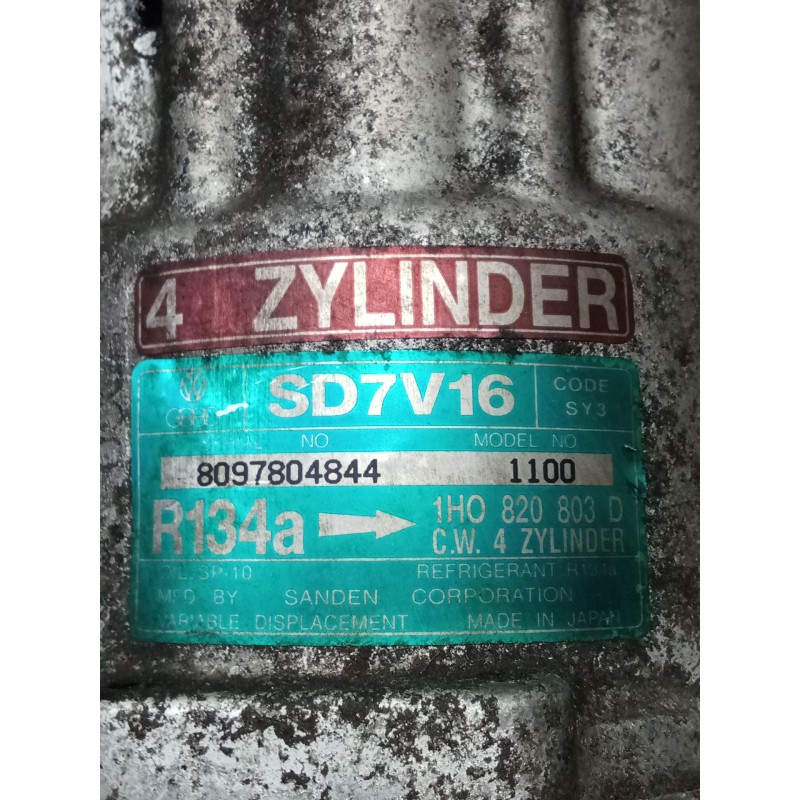 Recambio de compresor aire acondicionado para seat ibiza ii (6k1) 1.9 tdi referencia OEM IAM 1h0820803d 1100 