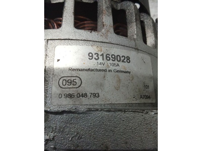 Recambio de alternador para opel astra h gtc (a04) 1.9 cdti (l08) referencia OEM IAM 93169028  04