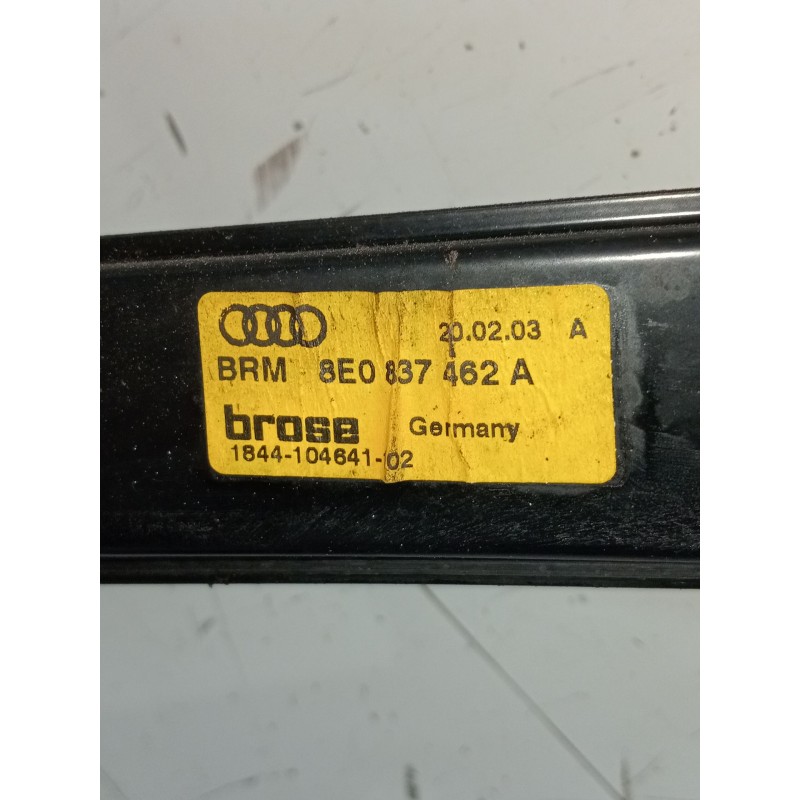 Recambio de elevalunas delantero derecho para audi a4 b6 (8e2) 2.5 tdi referencia OEM IAM 8EO837462A 184410464102 2001 4P