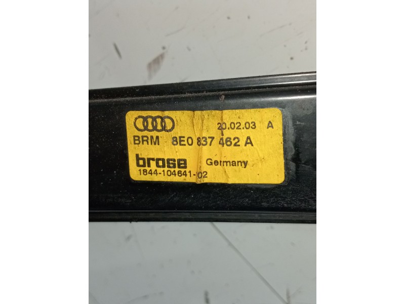 Recambio de elevalunas delantero derecho para audi a4 b6 (8e2) 2.5 tdi referencia OEM IAM 8EO837462A 184410464102 2001 4P