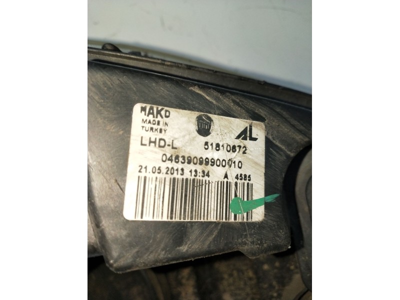 Recambio de faro izquierdo para fiat doblo cargo (263_) 1.3 d multijet referencia OEM IAM 0439099900010 51810672 2010