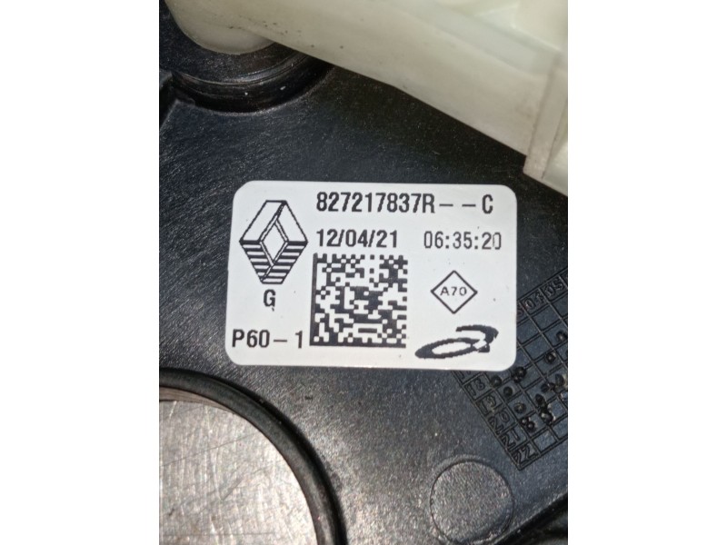 Recambio de elevalunas trasero izquierdo para renault clio v referencia OEM IAM 827217837R 5P 2019