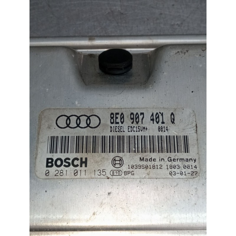 Recambio de centralita motor uce para audi a4 b6 (8e2) 2.5 tdi referencia OEM IAM 0281011135 8E0907401Q 1039S01812 EDC15UM 2001