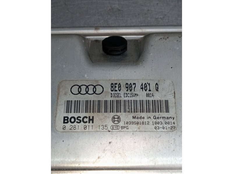 Recambio de centralita motor uce para audi a4 b6 (8e2) 2.5 tdi referencia OEM IAM 0281011135 8E0907401Q 1039S01812 EDC15UM 2001