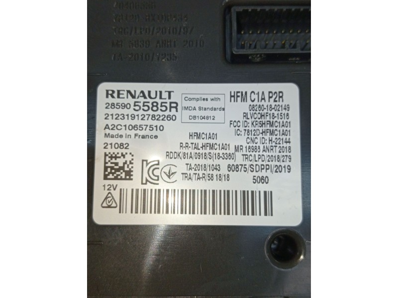 Recambio de modulo electronico para renault clio v referencia OEM IAM 285905585R A2C10657510 21231912782260 2019