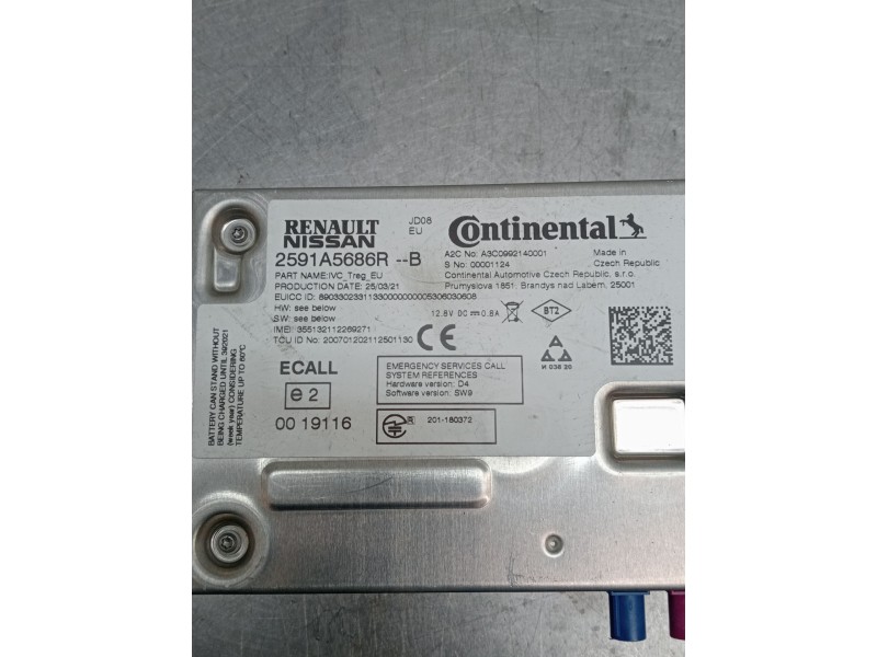 Recambio de modulo electronico para renault clio v referencia OEM IAM 2591A5686R A3C0992140001 2019