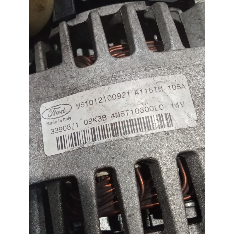 Recambio de alternador para ford focus c-max (dm2) 1.8 tdci referencia OEM IAM 4M5T10300LC 105A 