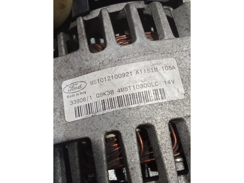 Recambio de alternador para ford focus c-max (dm2) 1.8 tdci referencia OEM IAM 4M5T10300LC 105A 