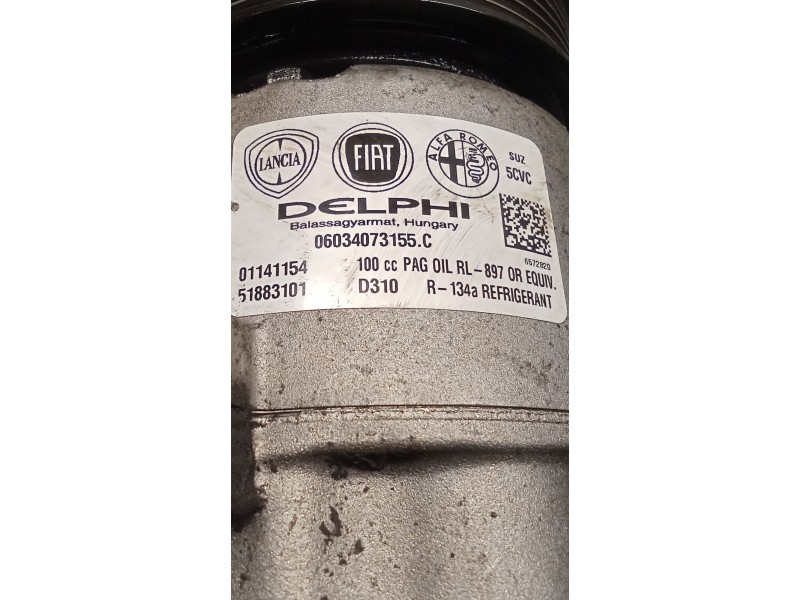 Recambio de compresor aire acondicionado para fiat 500 l (330) referencia OEM IAM 06034073155C 897 12