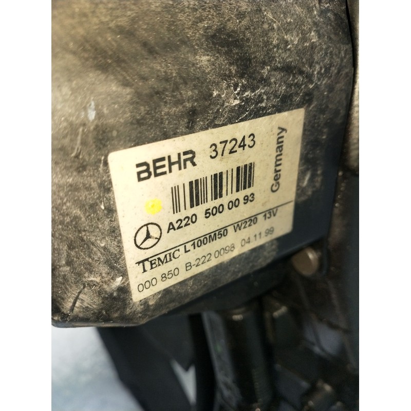 Recambio de electroventilador para mercedes-benz clase s (w220) berlina 500 (220.075) referencia OEM IAM A2205000093 37243 1998