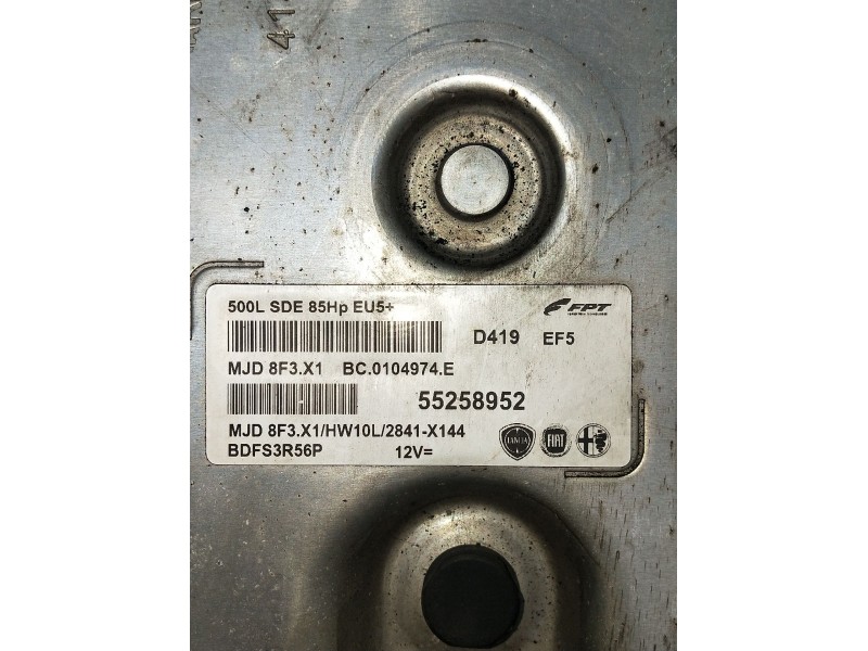 Recambio de centralita motor uce para fiat 500 l (330) referencia OEM IAM 55258952 BC0104974E MJD8F3X1 BDFS3R56P 2012