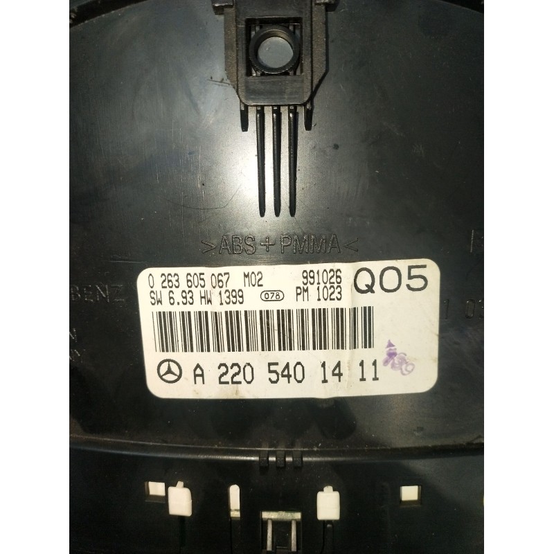 Recambio de cuadro instrumentos para mercedes-benz clase s (w220) berlina 500 (220.075) referencia OEM IAM A2205401411 026360506