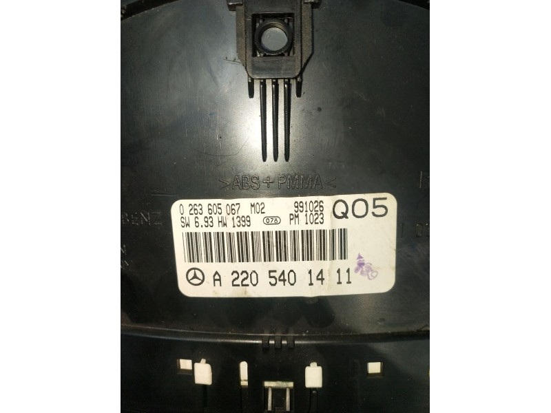 Recambio de cuadro instrumentos para mercedes-benz clase s (w220) berlina 500 (220.075) referencia OEM IAM A2205401411 026360506