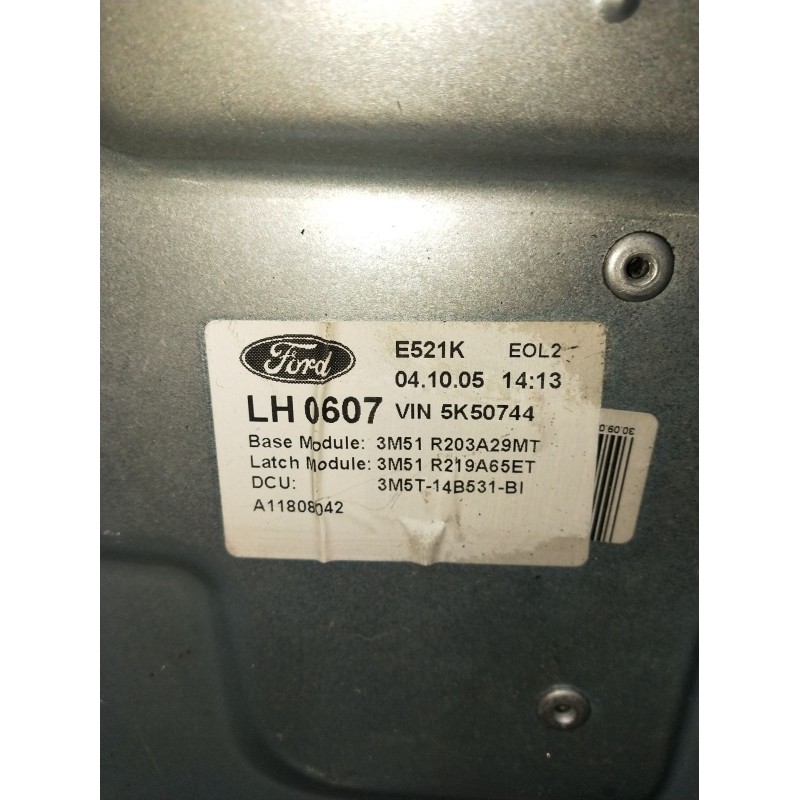 Recambio de elevalunas delantero izquierdo para ford focus c-max (dm2) 1.8 tdci referencia OEM IAM 5K50744 3M51R203A29MT 3M51R21